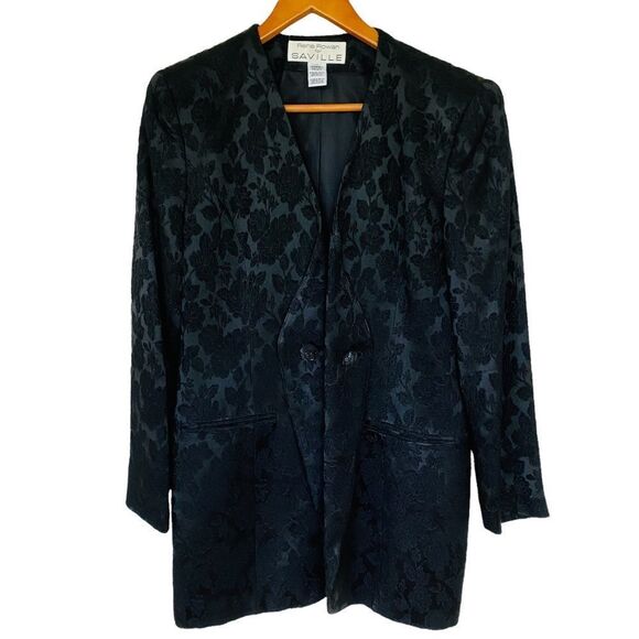 Vintage Black Floral Blazer - Picture 1 of 8